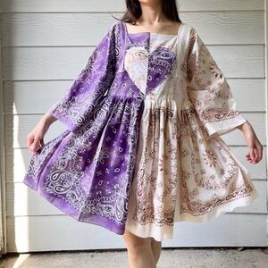 Handmade Bandana Dress/Half&Half/Heart SKU 1058